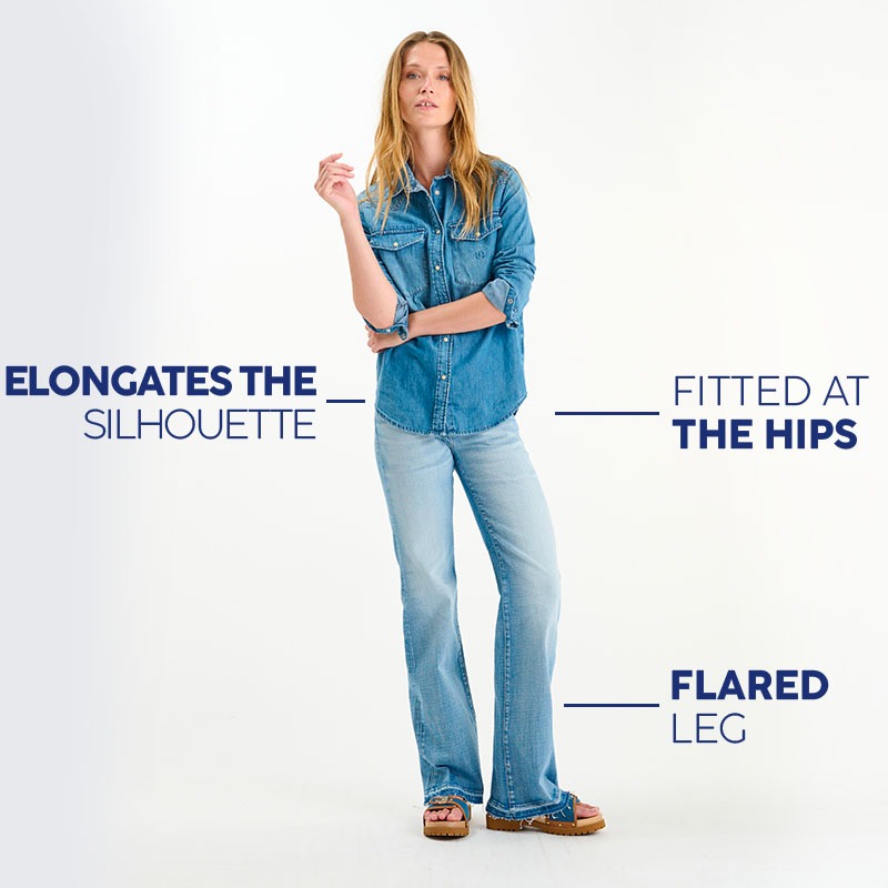 jeans flare femme le temps des cerises