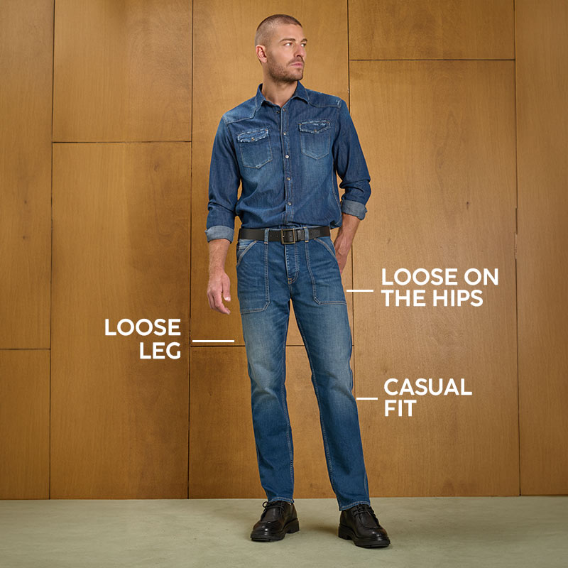 jeans loose homme le temps des cerises