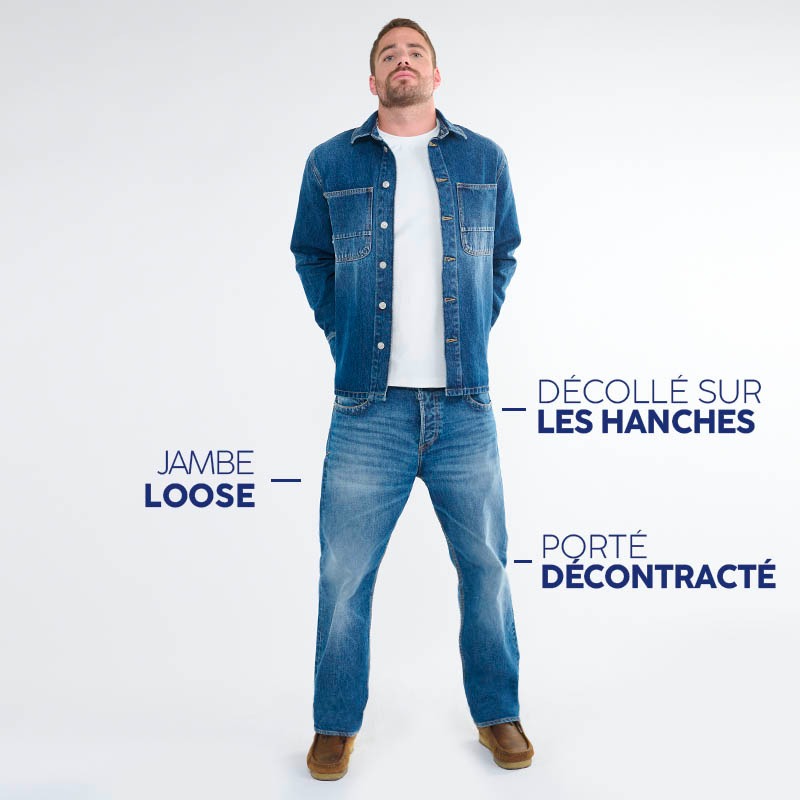 jeans loose homme le temps des cerises