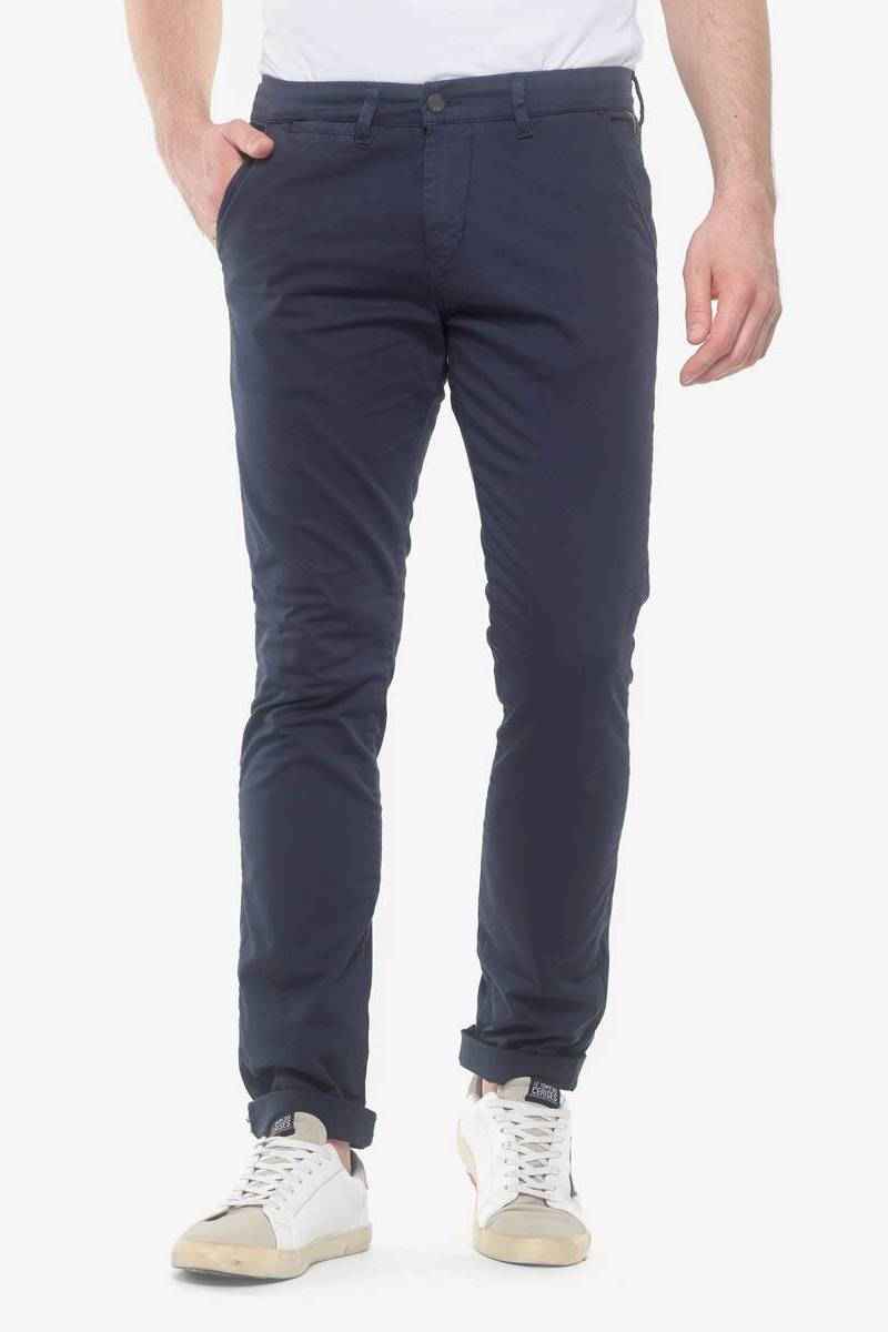 Pantalon chino slim Jas marine