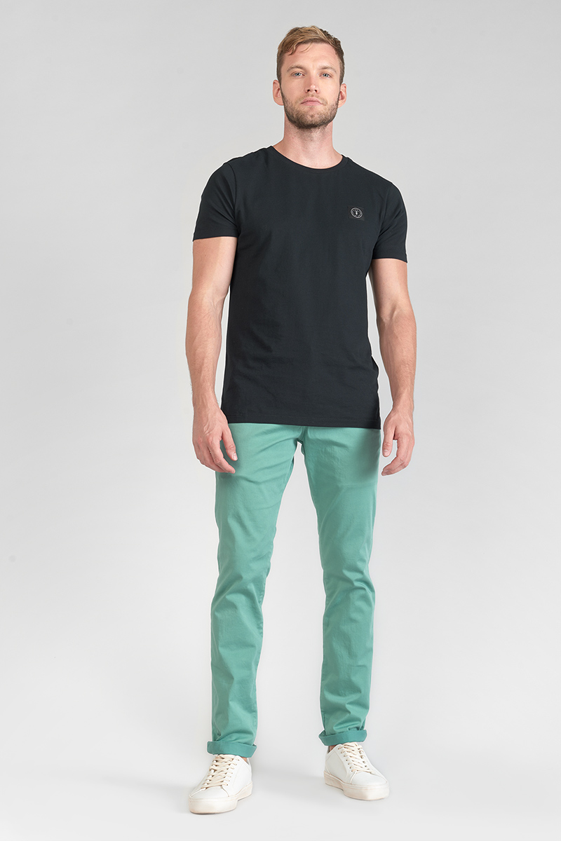 Pantalon chino slim Jas vert d'eau