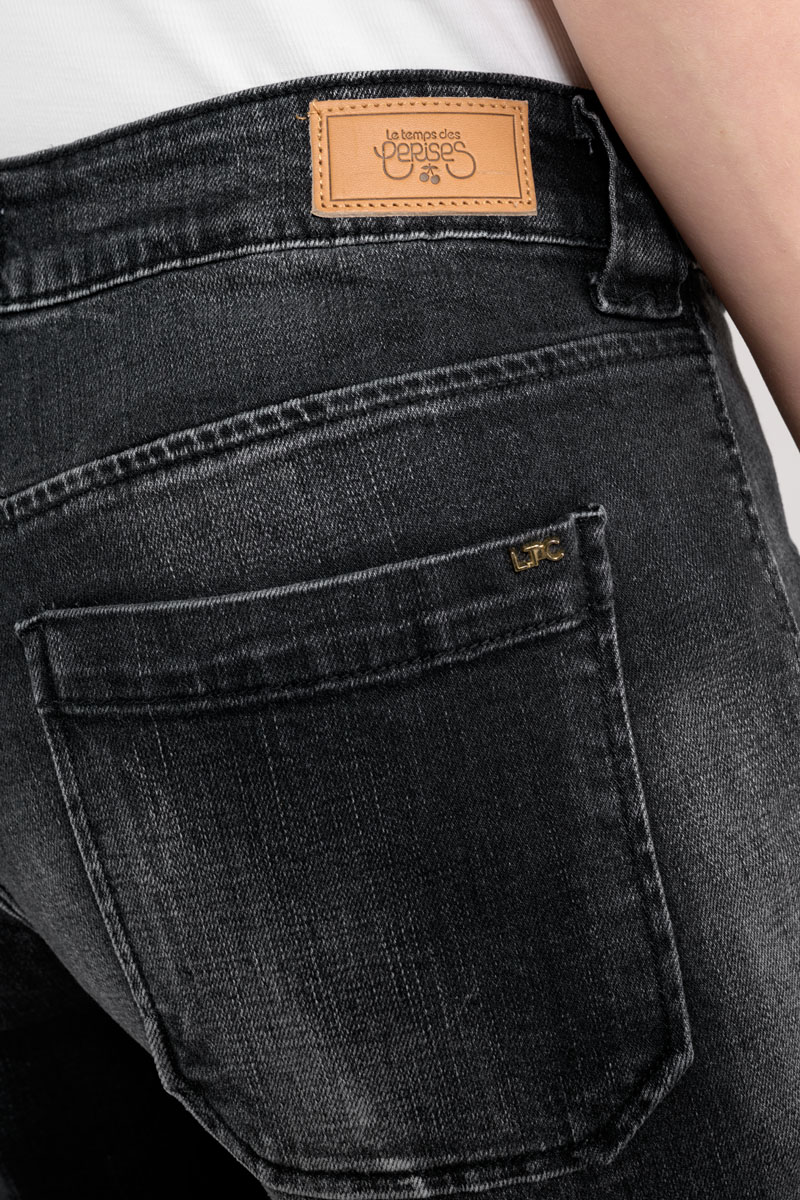 Bloom black denim shorts