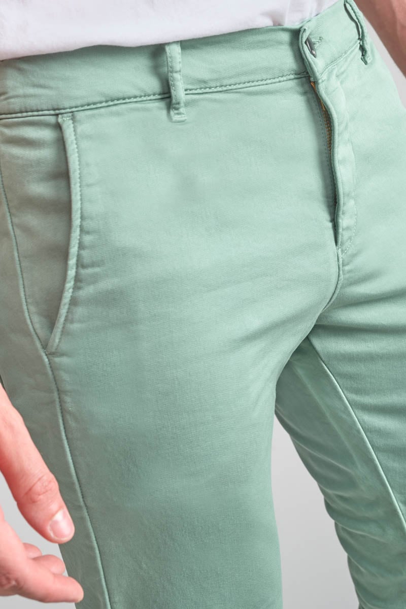 Pantalon chino Jogg Kurt vert d'eau