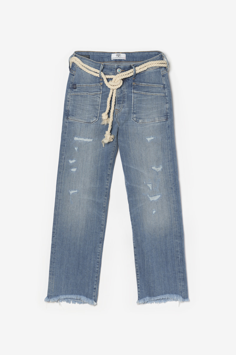 Jeans Pricilia high waist 7/8th destroy blue N°4