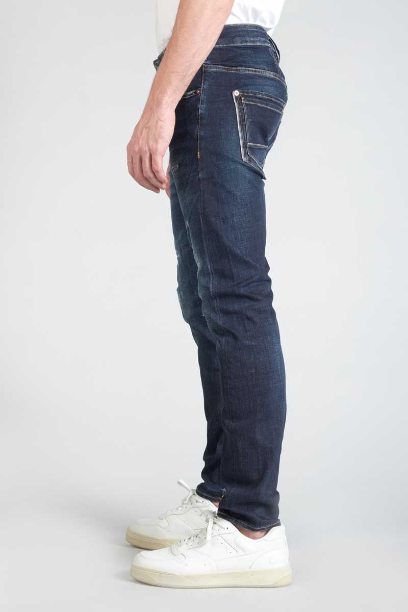 Jeans 900/16 tapered Raffi destroy bleu-noir N°2