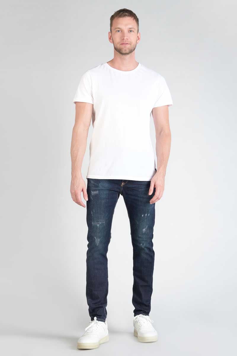 Jeans 900/16 tapered Raffi destroy bleu-noir N°2