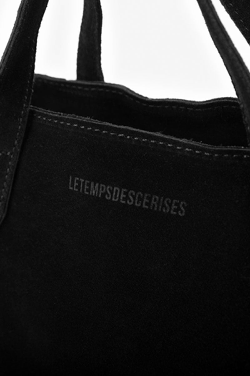 Sac Astier en cuir suède noir