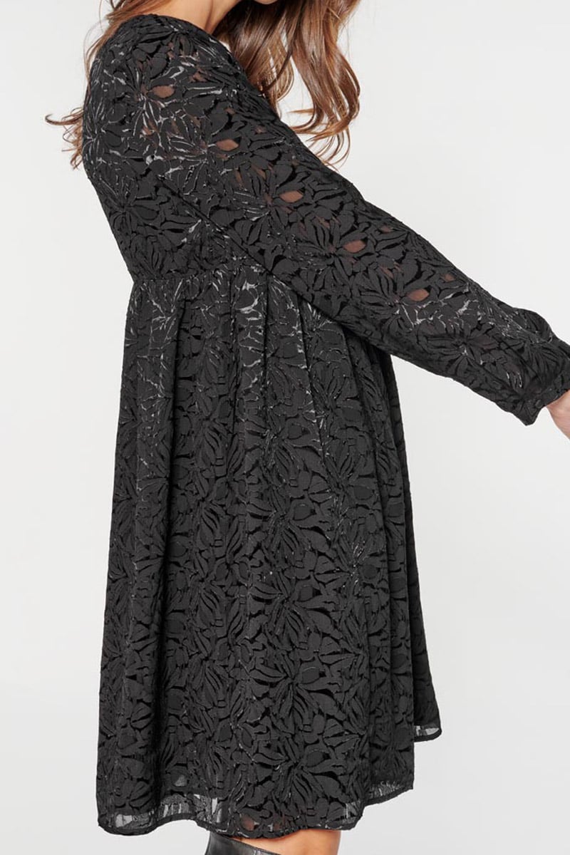 Black jacquard Iron dress