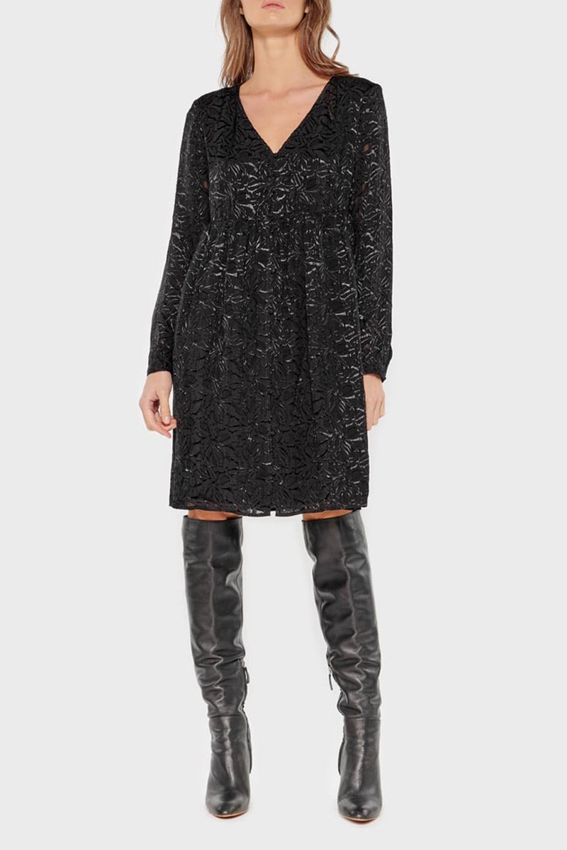 Black jacquard Iron dress