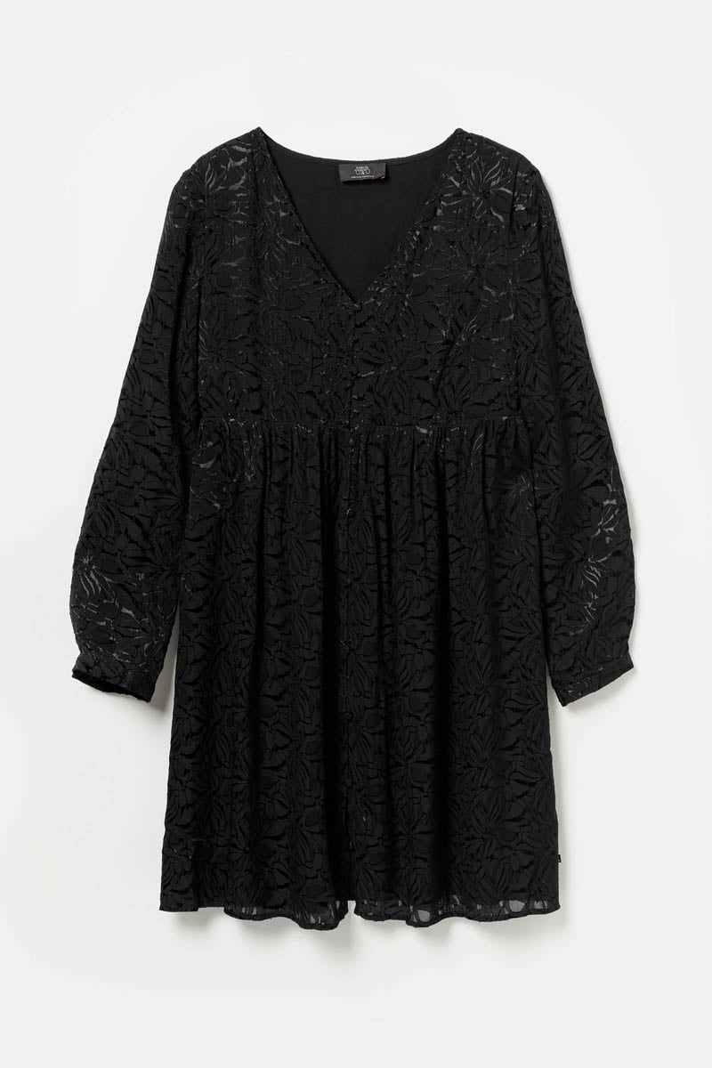 Black jacquard Iron dress