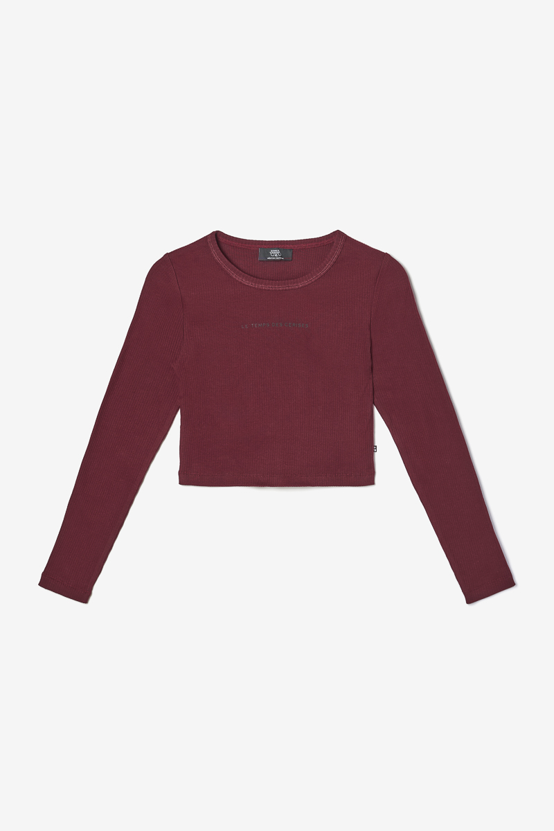Crop top Virginia bordeaux