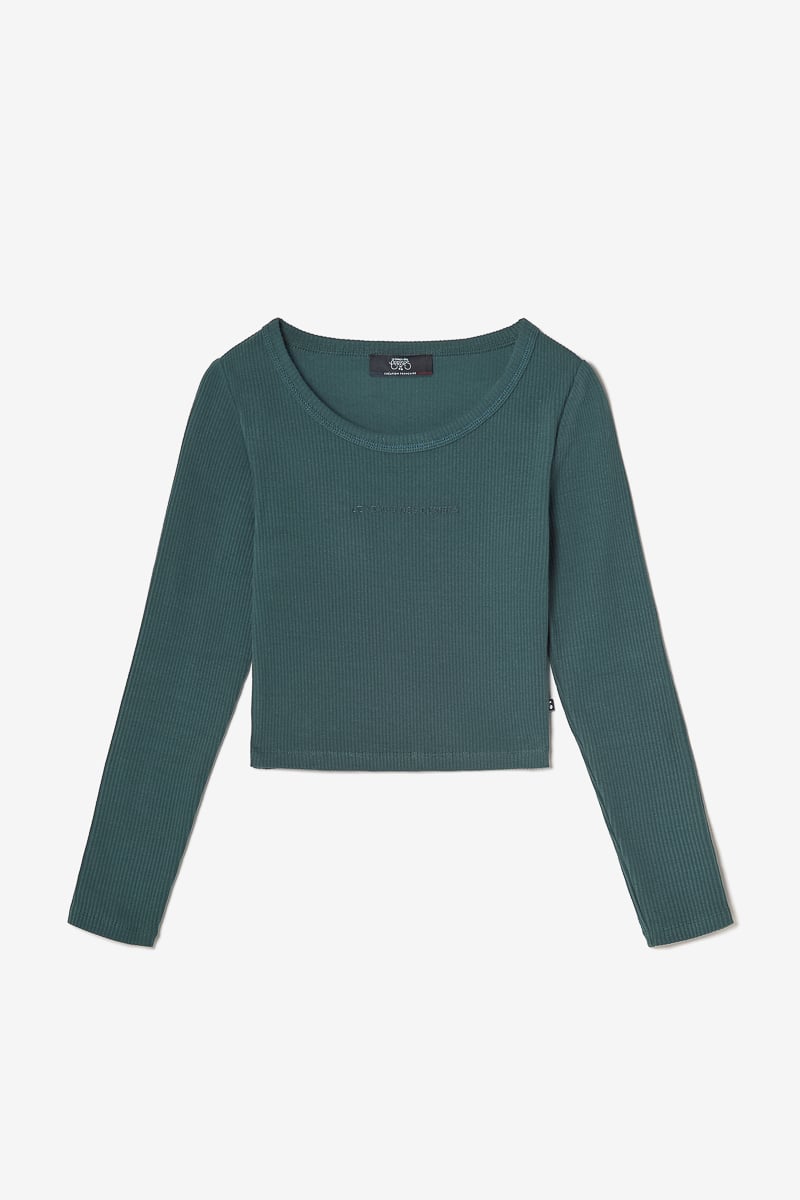 Bottle green Virginiagi crop top