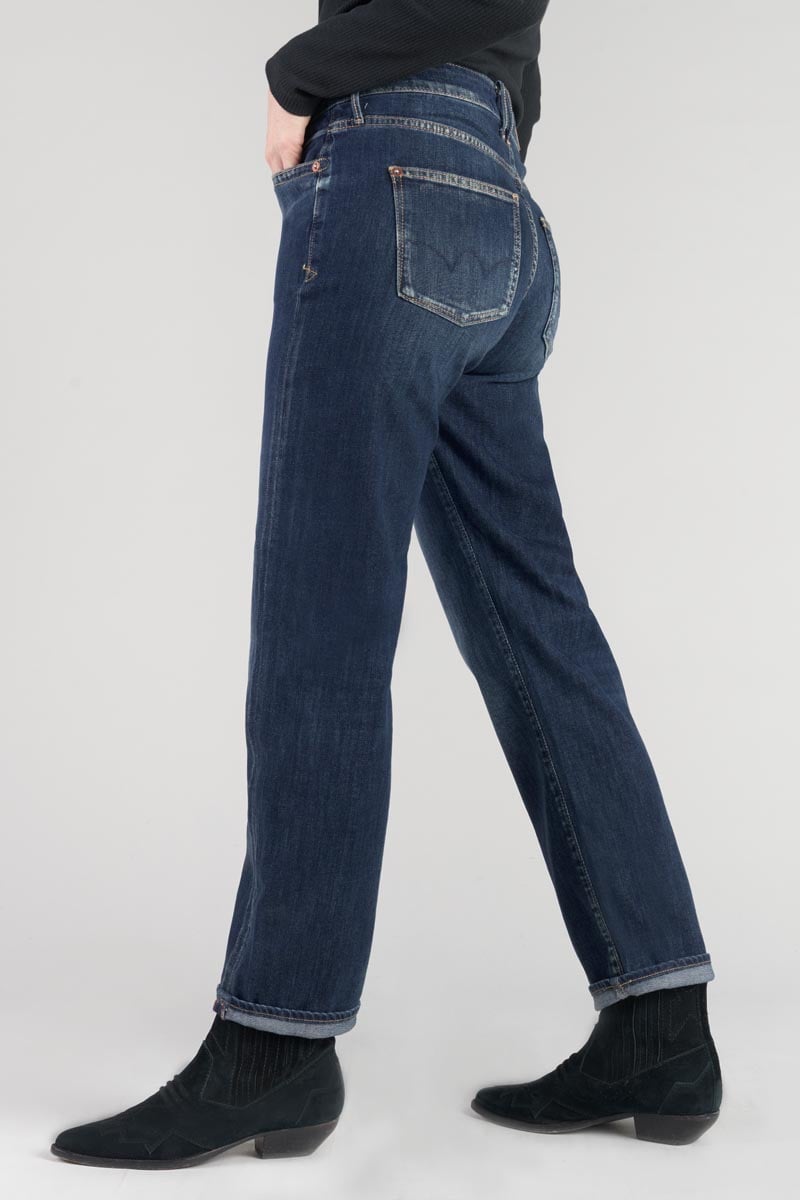 Jeans 400/18 mom Basic taille haute 7/8ème bleu N°1