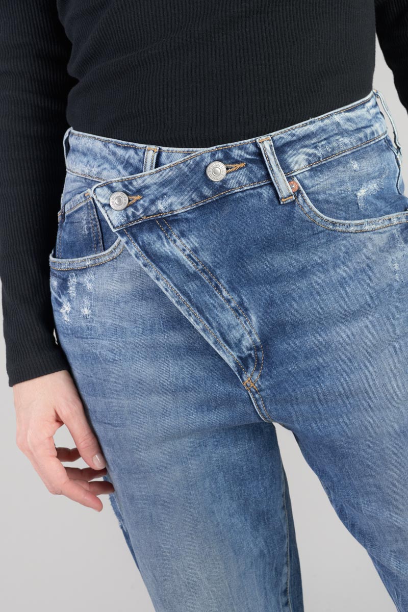 Jeans boyfit Cosy 7/8th destroy vintage blue N°4