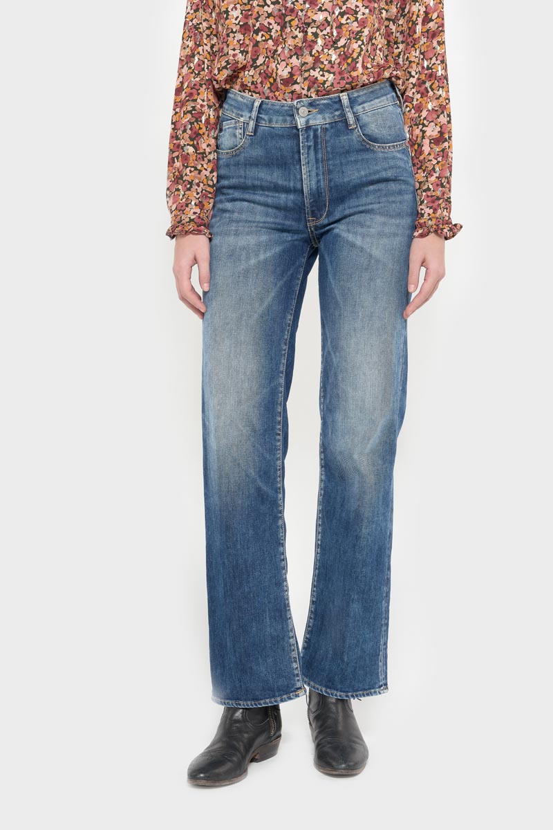 Jeans pulp regular taille haute bleu N°2