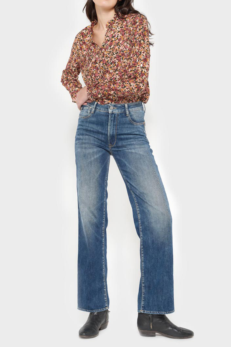 Jeans pulp regular taille haute bleu N°2