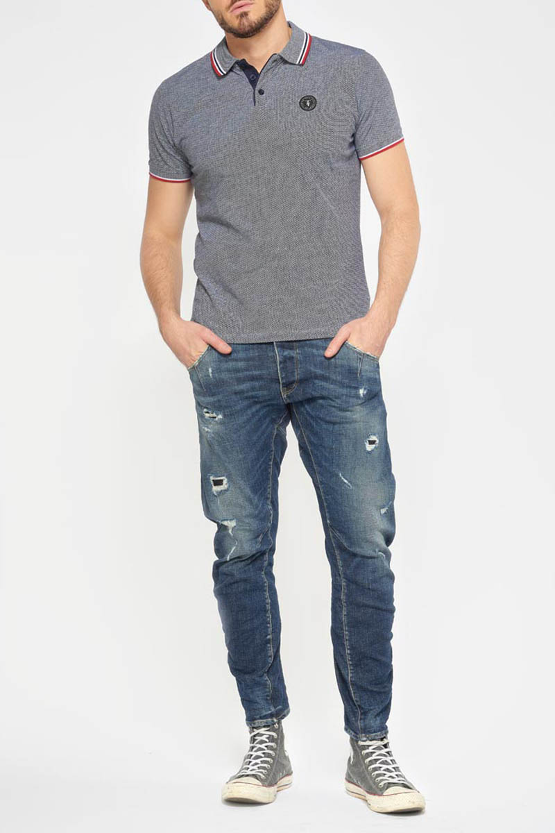 Jeans 900/03 tapered arqué Alost destroy vintage bleu N°2