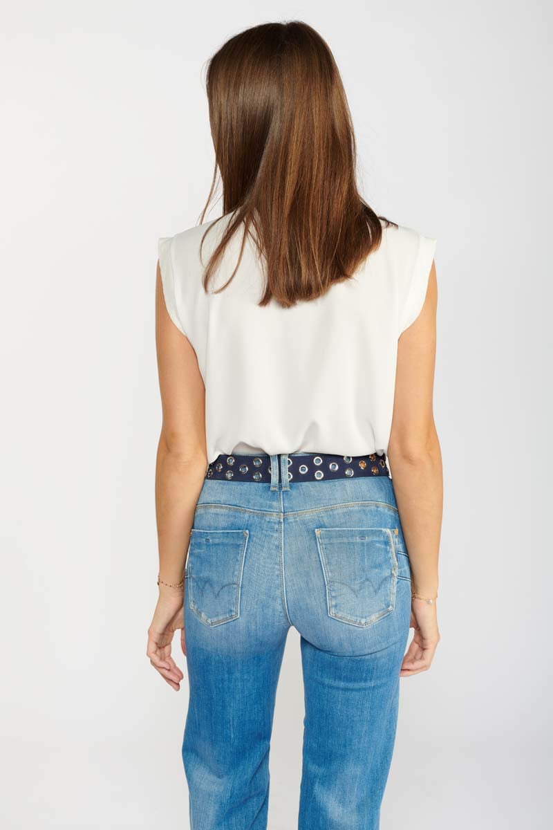 Navy suede Minog belt