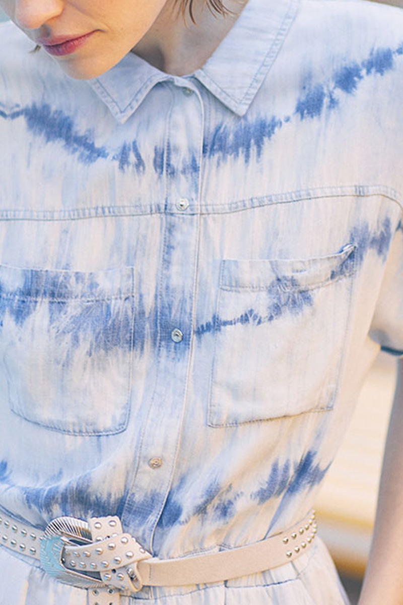 Blue tie-dye Hellas playsuit