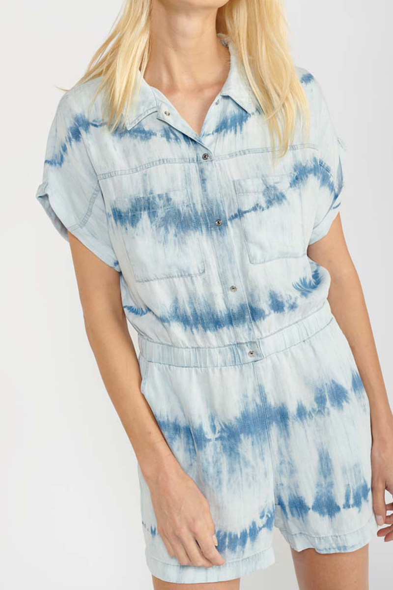 Blue tie-dye Hellas playsuit