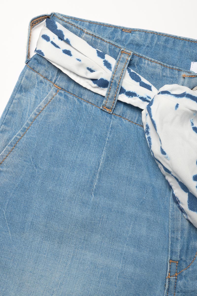 Short Loona en jeans bleu clair