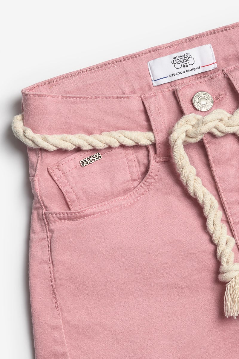 Powder pink Tiko high-waisted shorts