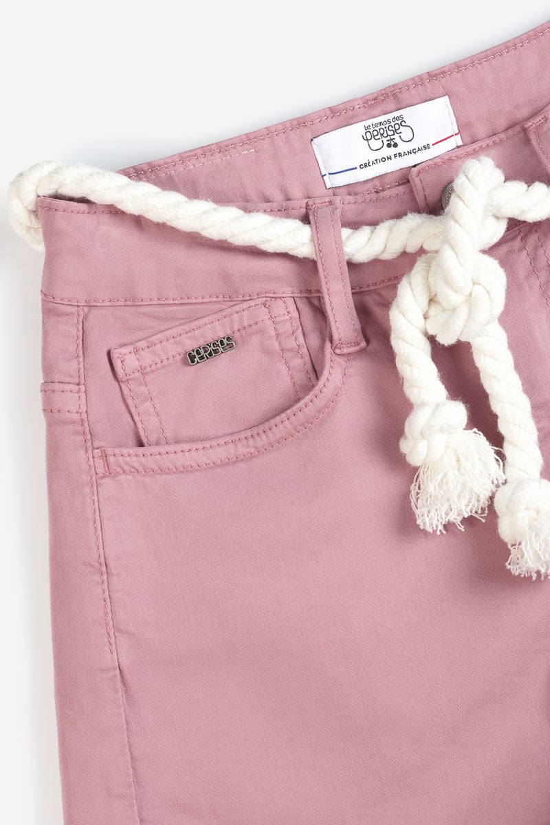 Powder pink Tiko high-waisted shorts