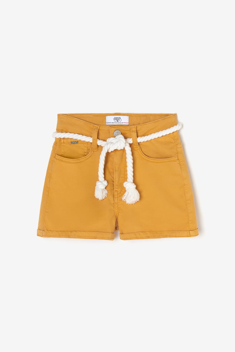 Mustard Tiko high-waisted shorts