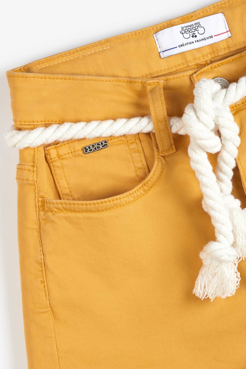 Mustard Tiko high-waisted shorts