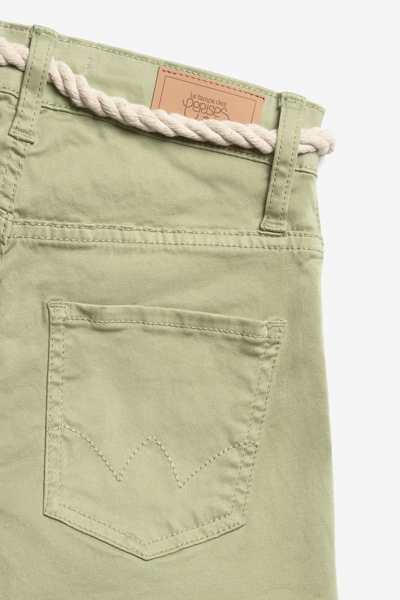 Almond green Tiko high-waisted shorts