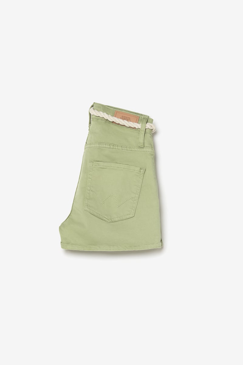 Almond green Tiko high-waisted shorts