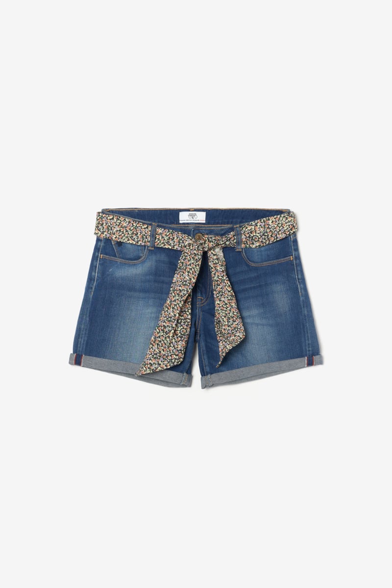 Short Janka en jeans bleu délavé