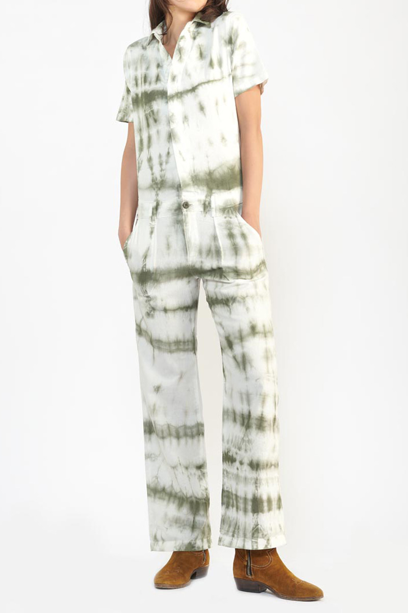 Khaki tie-dye Wagga jumpsuit