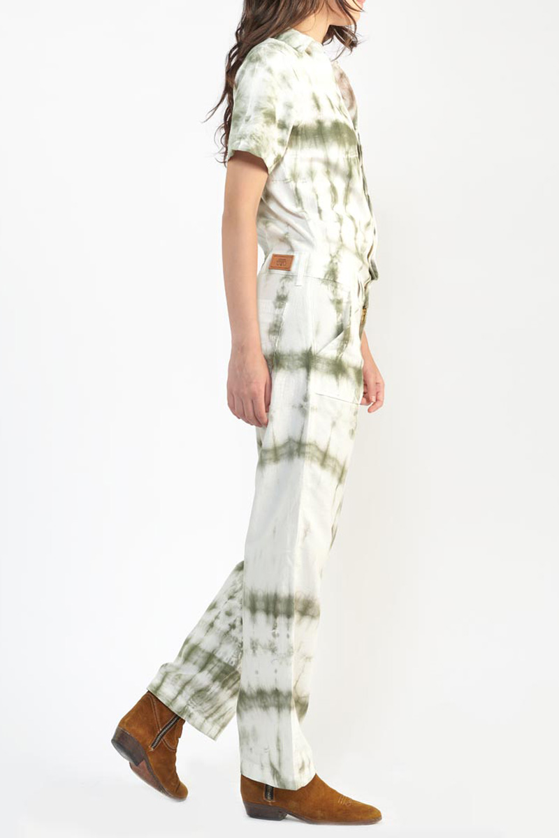 Khaki tie-dye Wagga jumpsuit