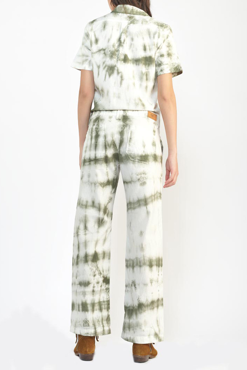 Khaki tie-dye Wagga jumpsuit