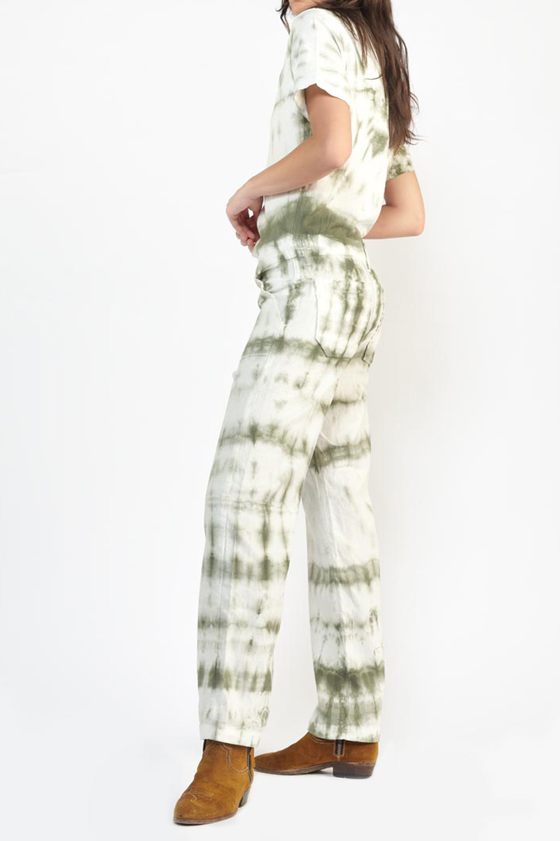Khaki tie-dye Wagga jumpsuit