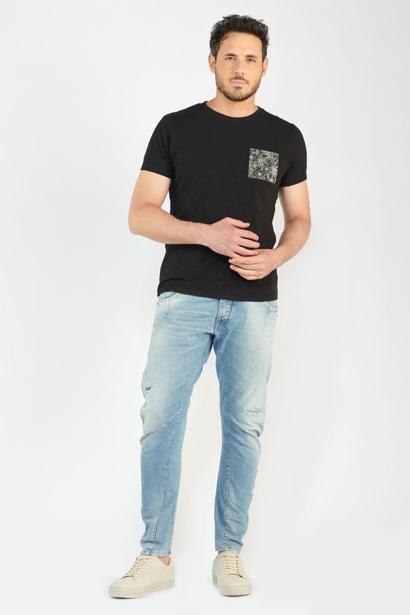 Jeans 900/03 tapered arqué Alost destroy bleu N°5