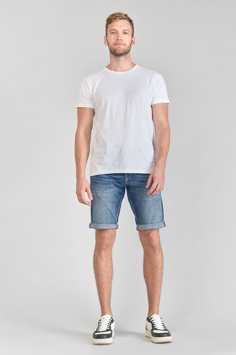 Mid blue denim Laredo Bermuda shorts