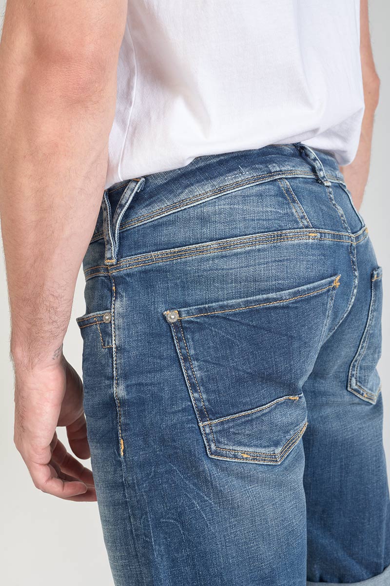 Mid blue denim Laredo Bermuda shorts