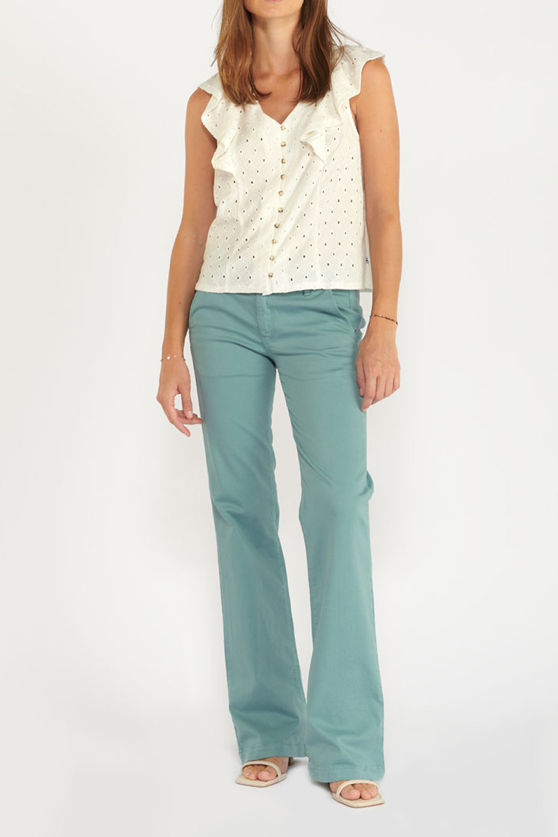 Pantalon Flare Joelle turquoise