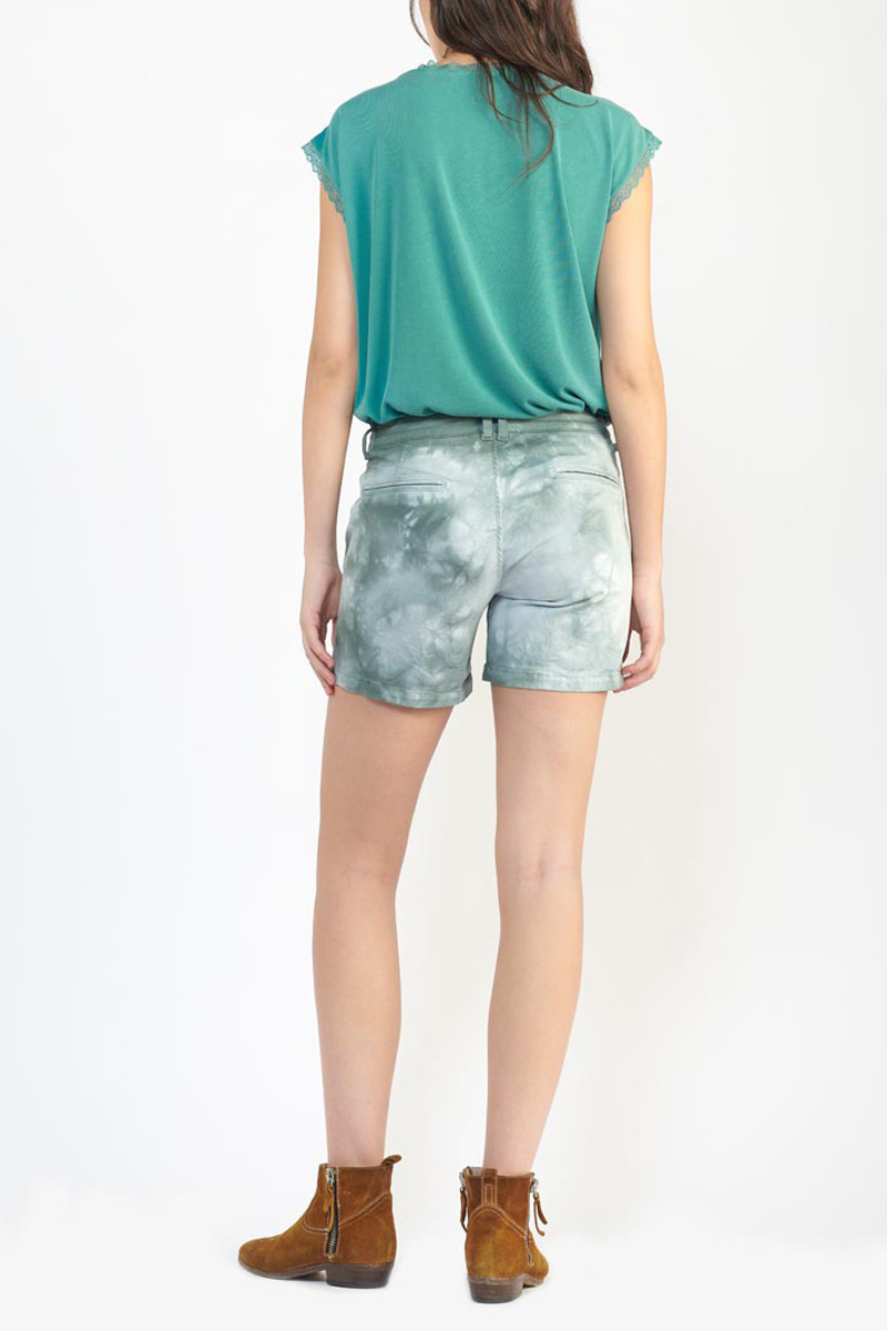Short Veli4 tie and dye bleu vert