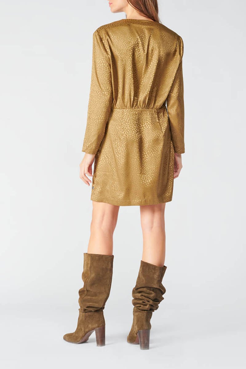 Gold jacquard Baz dress