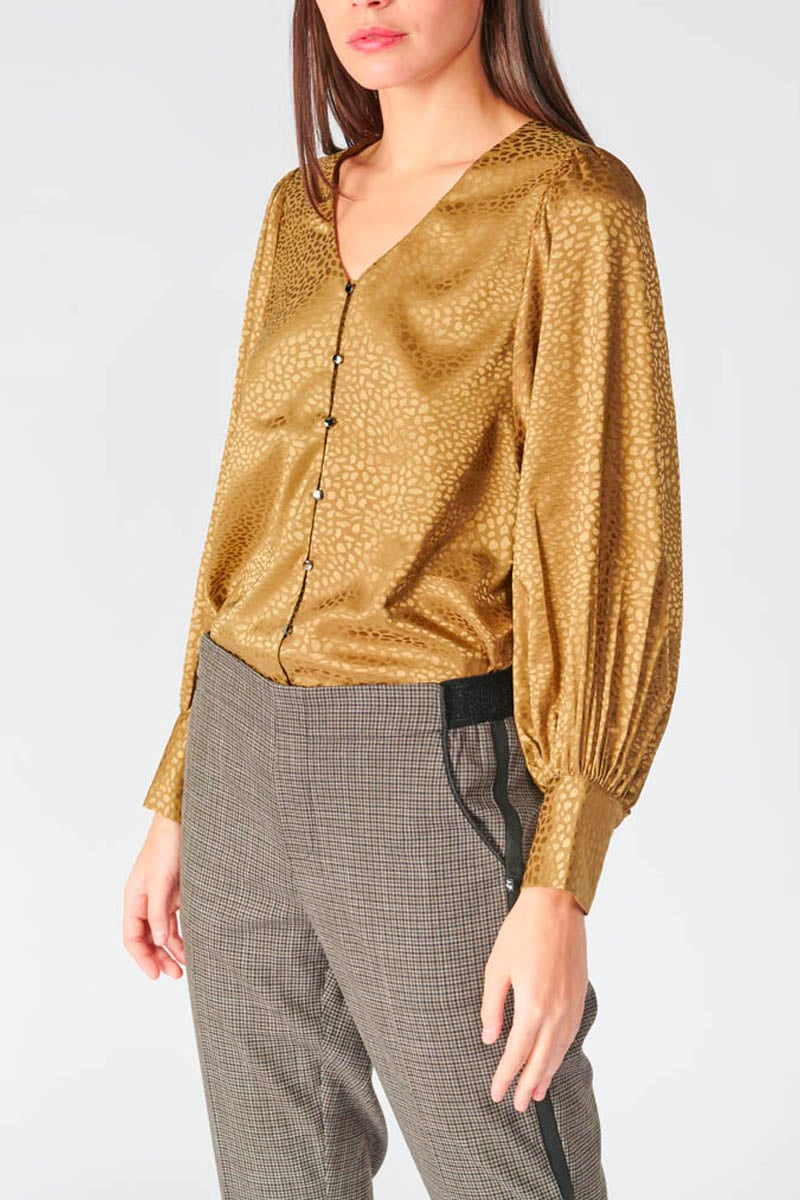 Gold jacquard Capria blouse