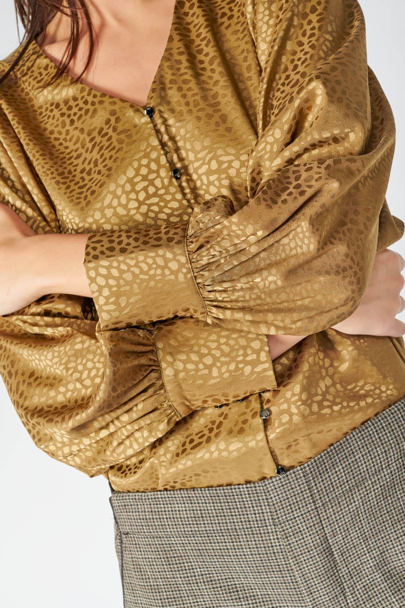 Gold jacquard Capria blouse