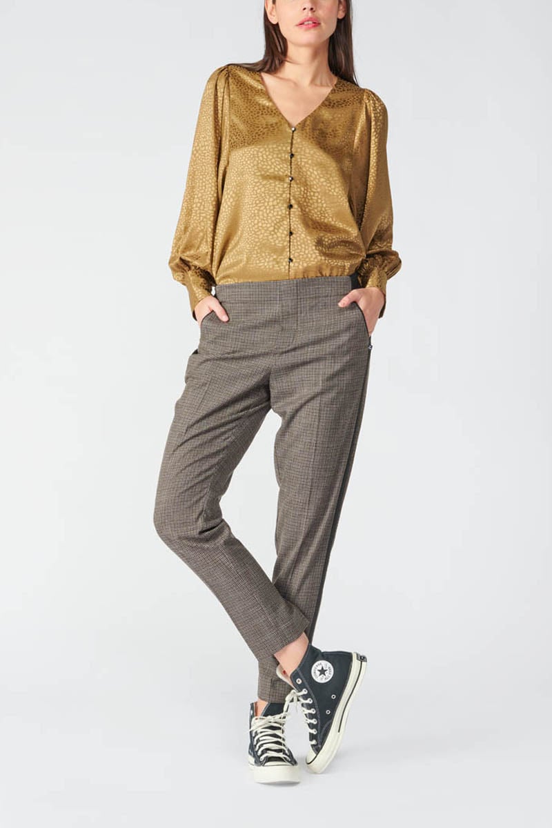 Gold jacquard Capria blouse