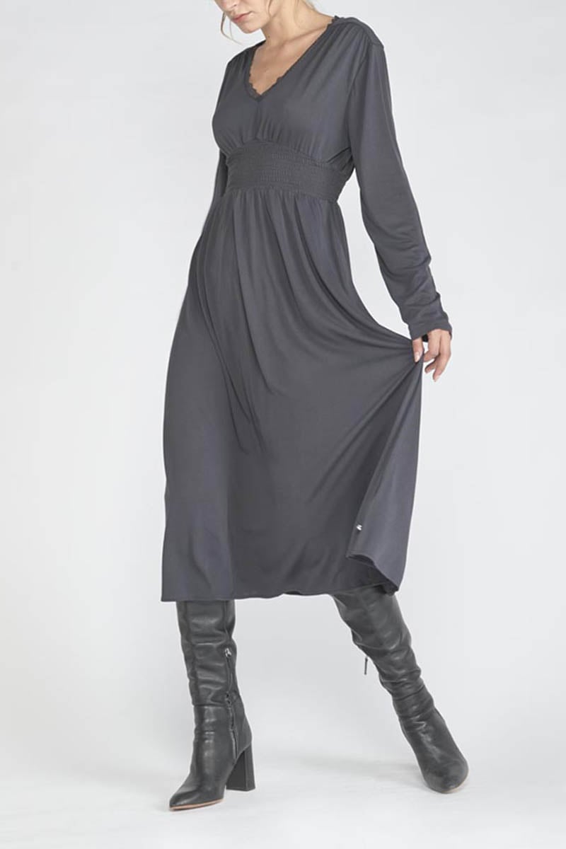Charcoal grey Chanan maxi dress