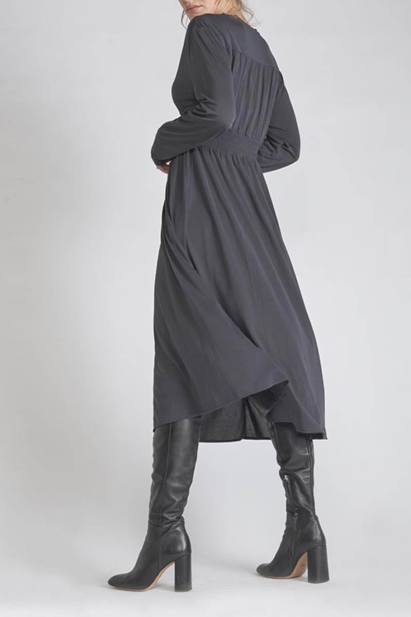 Charcoal grey Chanan maxi dress