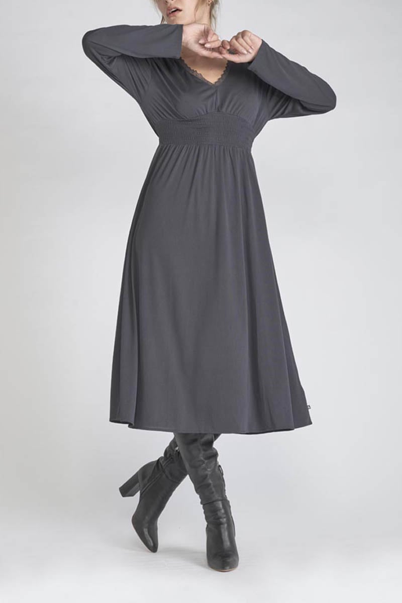 Charcoal grey Chanan maxi dress