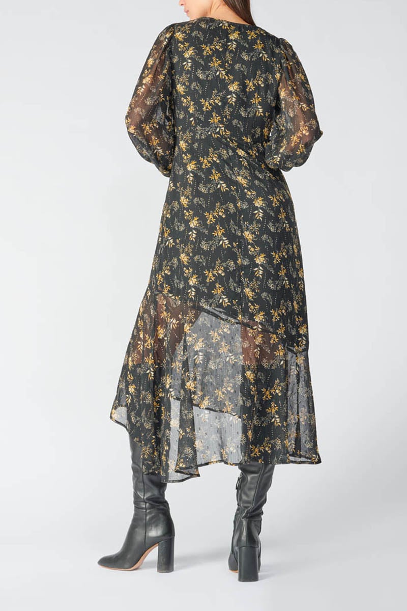 Black floral Chic maxi dress