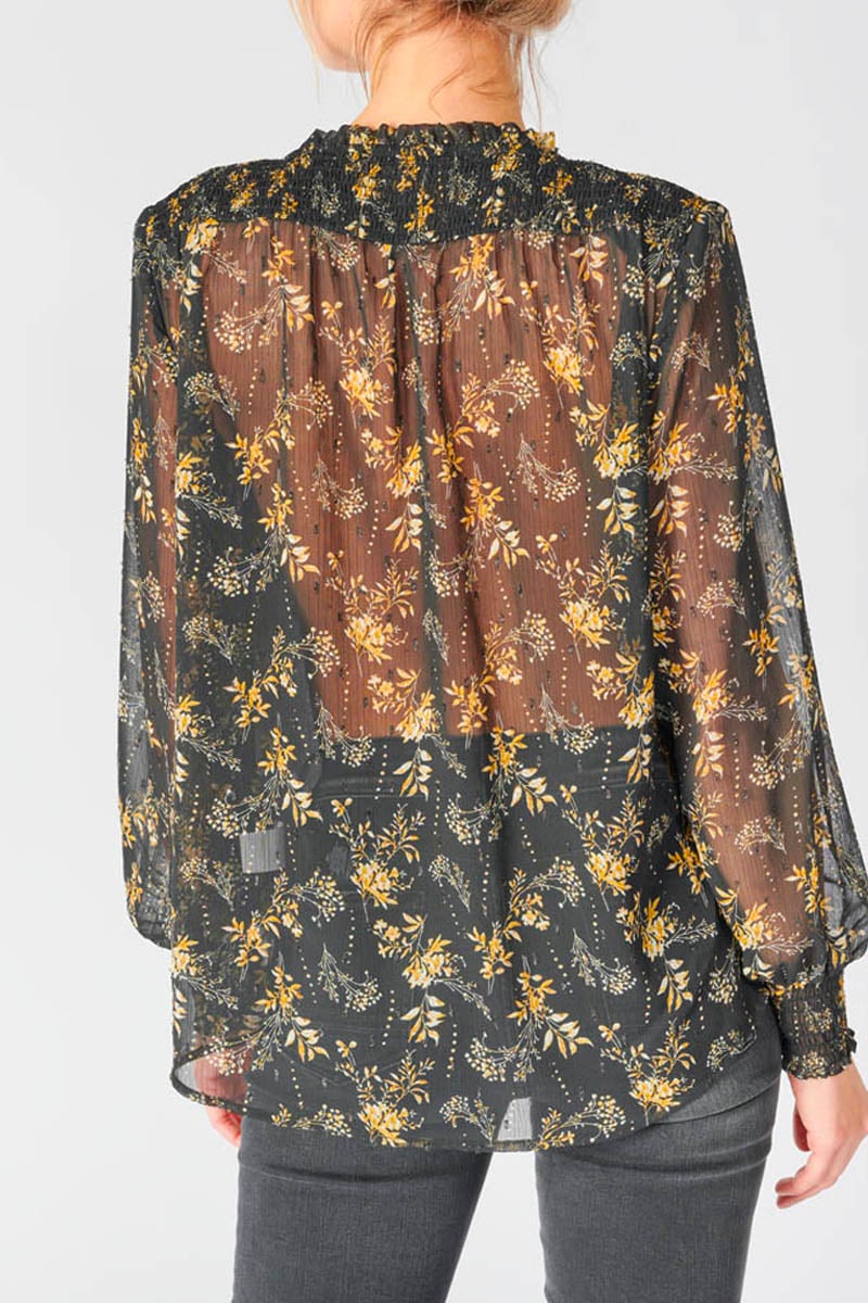 Black floral Ioshi blouse